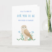 Owl Maid Of Honor Proposal Card Kaart (Voorkant)