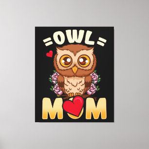 Owl mama   Gift for Owner Owl Mam Canvas Afdruk