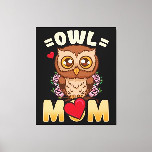 Owl mama | Gift for Owner Owl Mam Canvas Afdruk (Voorkant)