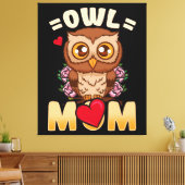 Owl mama | Gift for Owner Owl Mam Canvas Afdruk (Insitu (Woonkamer))