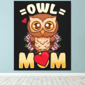 Owl mama | Gift for Owner Owl Mam Canvas Afdruk (Insitu (Houten vloer))