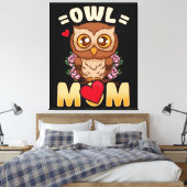 Owl mama | Gift for Owner Owl Mam Canvas Afdruk (Insitu (Slaapkamer))