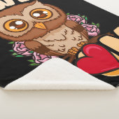Owl mama | Gift for Owner Owl Mam Sherpa Deken (3/4)