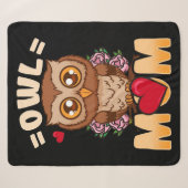 Owl mama | Gift for Owner Owl Mam Sherpa Deken (Voorkant (horizontaal))