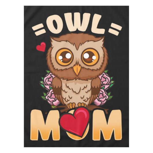 Owl mama | Gift for Owner Owl Mam Tafelkleed (Voorkant)