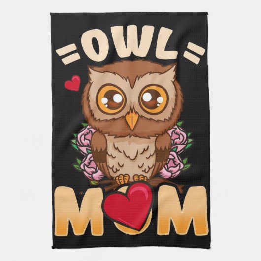 Owl mama | Gift for Owner Owl Mam Theedoek (Verticaal)