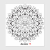 Owl mandala grote ronde sticker (Vel)