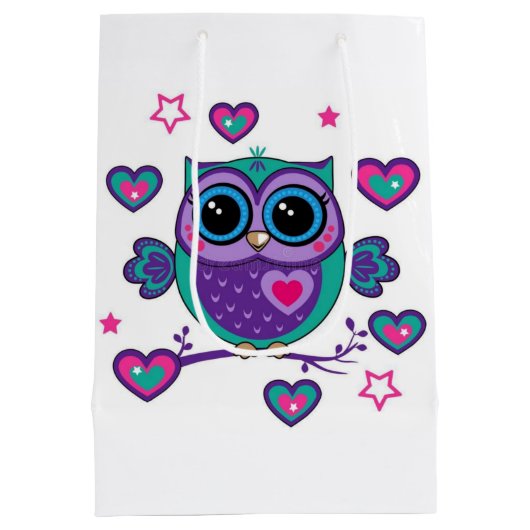 Owl Medium Cadeauzakje (Achterkant)