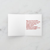 Owl Merry Christmas Kaart (Binnen)