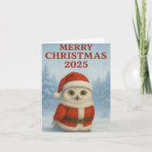Owl Merry Christmas  Kaart (Voorkant)