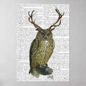 Owl met Antlers Poster (Voorkant)