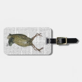 Owl met Antlers vlakte 2 Bagagelabel (Voorkant horizontaal)