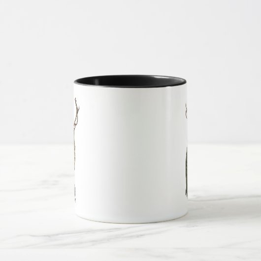 Owl met Antlers vlakte 2 Mok (Midden)