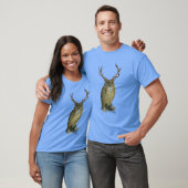 Owl met Antlers vlakte 2 T-shirt (Unisex)