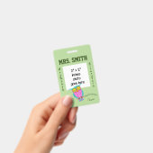 Owl met bloeiende ogen leraar ID-badge Badge (Handheld)