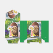Owl met bloem in brievenbus bedankdoosjes (Uitgevouwen)