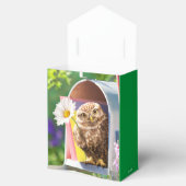 Owl met bloem in brievenbus bedankdoosjes (Geopend)