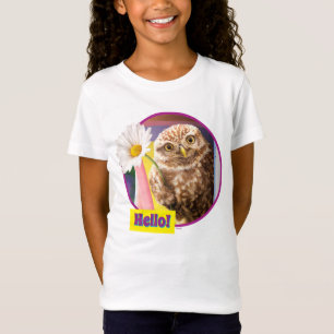 Owl met bloem in brievenbus t-shirt