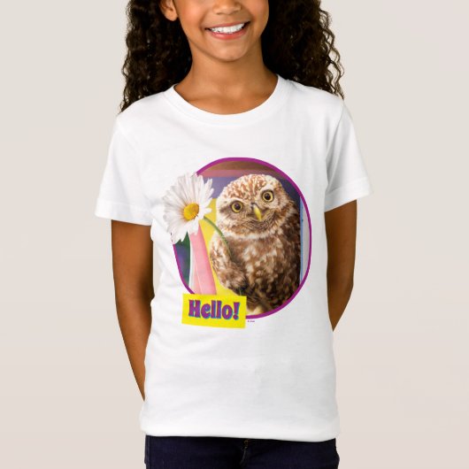 Owl met bloem in brievenbus t-shirt (Voorkant)