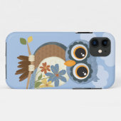 Owl met  bloemen Case-Mate iPhone case (Achterkant (horizontaal))