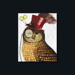 Owl met bovenste hak canvas afdruk<br><div class="desc">Gezelschapsdieren</div>