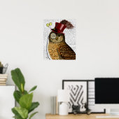 Owl met bovenste hak poster (Thuiskantoor)