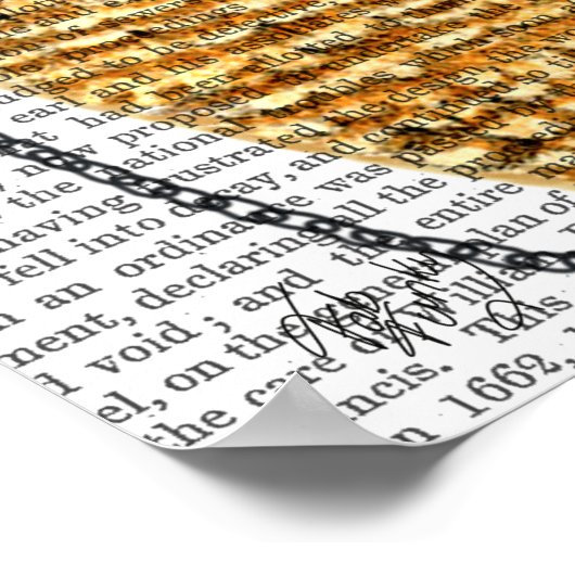 Owl met bovenste hak poster (Hoek)