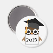 Owl met bril | Klasse 2015 Afstuderen magneet (Voorkant / Achterkant)