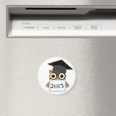 Owl met bril | Klasse 2015 Afstuderen magneet (Insitu (Vaatwasser))