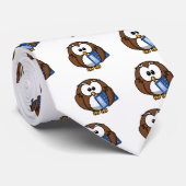 Owl met Calculator, wiskunde, student, boekhouding Stropdas (Opgerold)