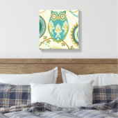 Owl met Circulaire Patronen Canvas Afdruk (Insitu (Slaapkamer))