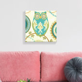 Owl met Circulaire Patronen Canvas Afdruk (Insitu (Woonkamer))