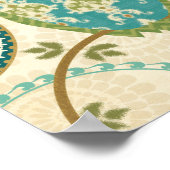 Owl met Circulaire Patronen Poster (Hoek)