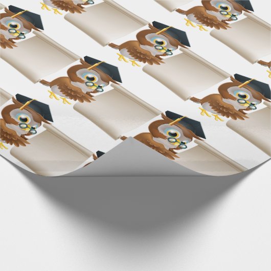 Owl met document Scroll Cadeaupapier (Hoek)