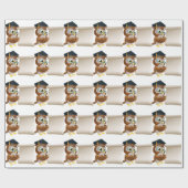 Owl met document Scroll Cadeaupapier (Vlak)