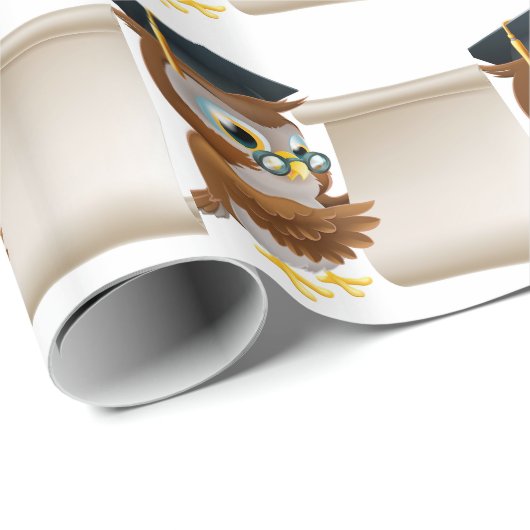 Owl met document Scroll Cadeaupapier (Rol Hoek)