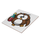 Owl met fles tegeltje (Zijkant)