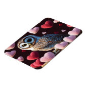 Owl met Fuzzy Hearts Magnet Magneet (Linkerzijde)