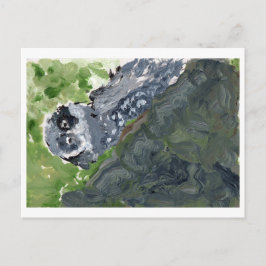 Owl met gemarmerd briefkaart