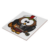 Owl met gitaar tegeltje (Zijkant)