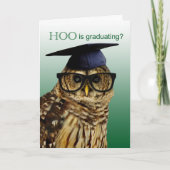 Owl met Glasses Grammar Afstuderen Card Kaart (Voorkant)