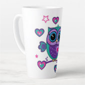 Owl met harten latte mok (Linkerhoek)