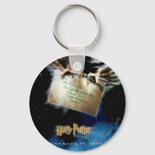 Owl met Letter Movie Poster Sleutelhanger (Voorkant)