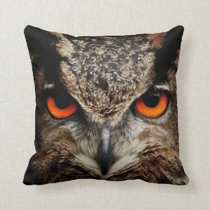 Owl met Oranje kleur Kussen