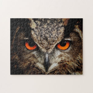 Owl met Oranje kleur Legpuzzel