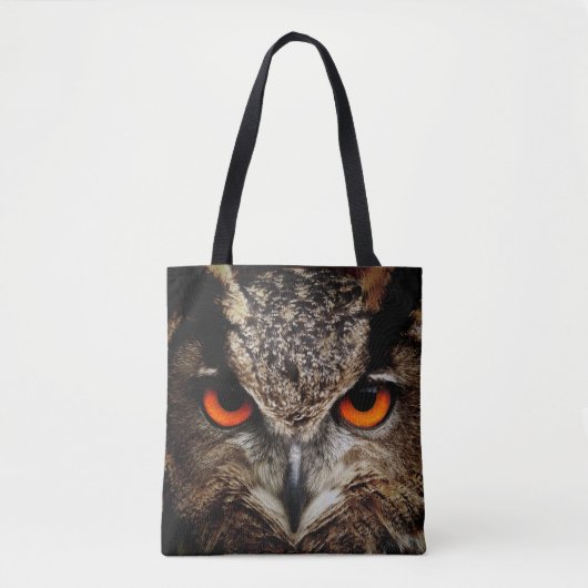 Owl met Oranje kleur Tote Bag (Voorkant)