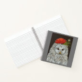 owl met pet-laptop voor toadstool notitieboek (Binnen)