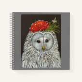 owl met pet-laptop voor toadstool notitieboek (Voorkant)