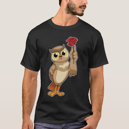 Owl met Roos T-shirt (Voorkant)