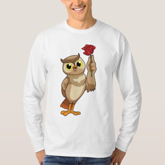 Owl met Roos T-shirt (Voorkant)